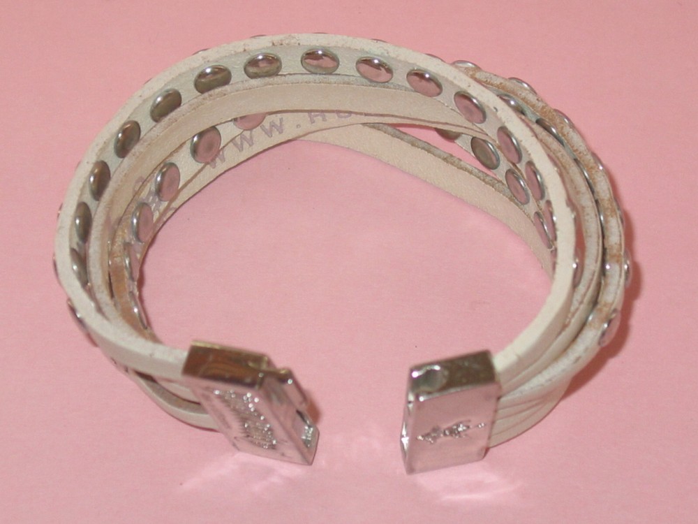 Attractive HUMANITY Six Strand Bracelet ~ Studs & Rhinestones