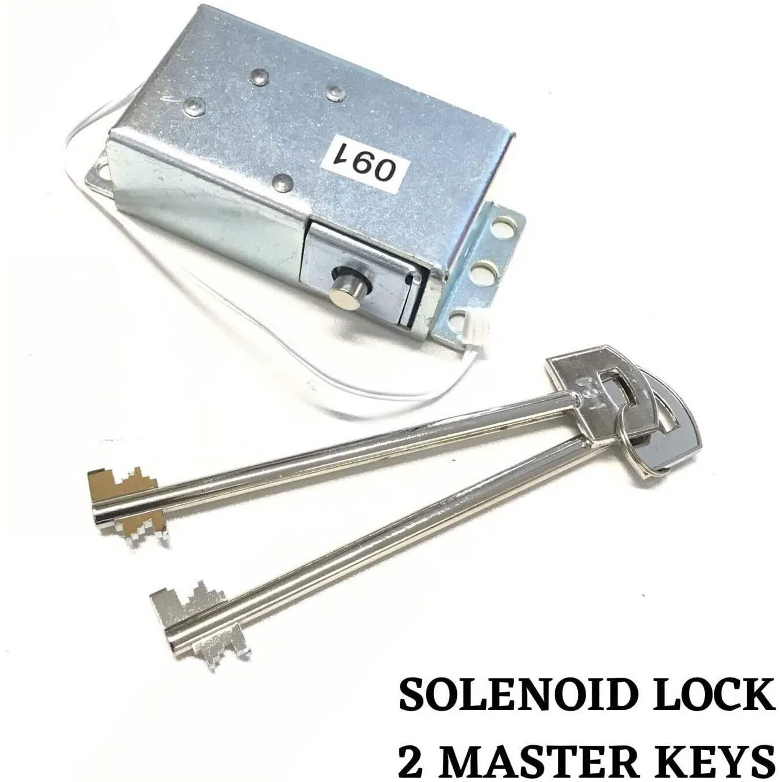 Gun Electronic Safe Lock ‎Replacement Chrome Keypad with Solenoid 2 Override Key