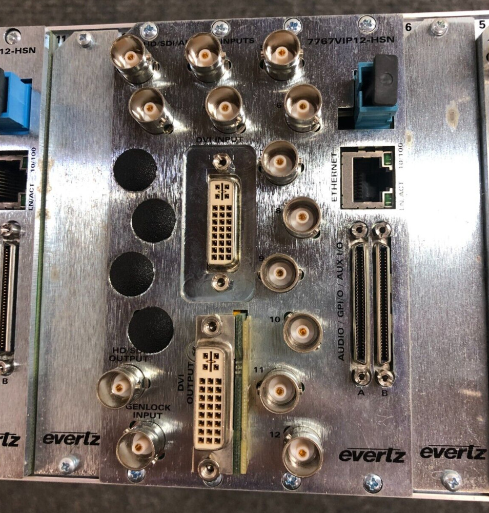 EVERTZ 7700FR-C Multiframe Controller with Modules and Power Cord