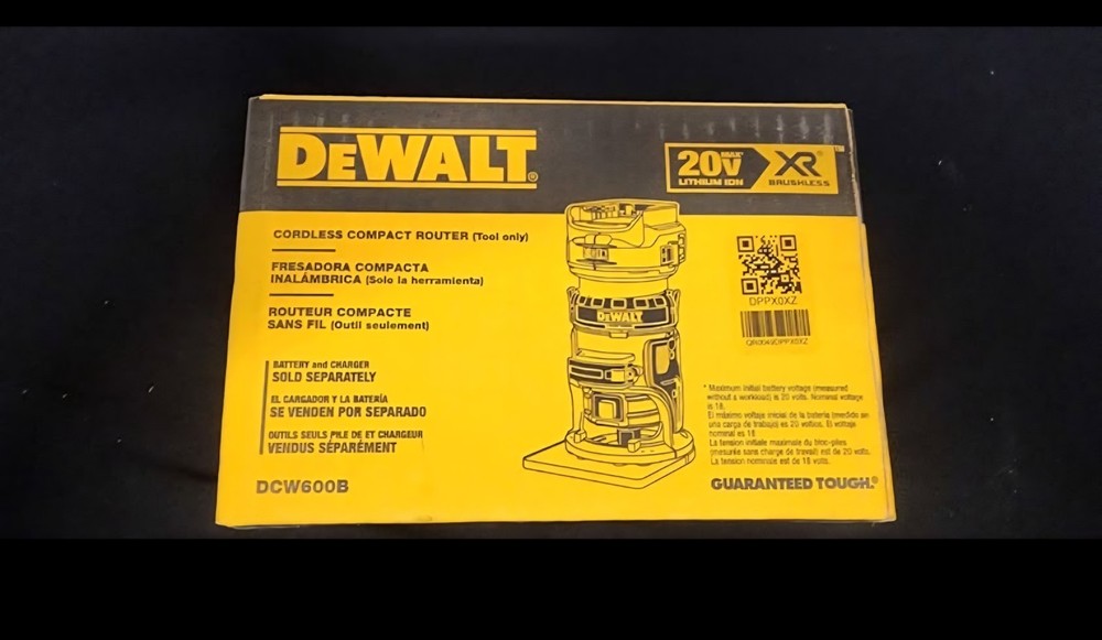 DeWalt DCW600B 20 Volt Depth Adjusting Brushless Cordless Router, Bare Tool