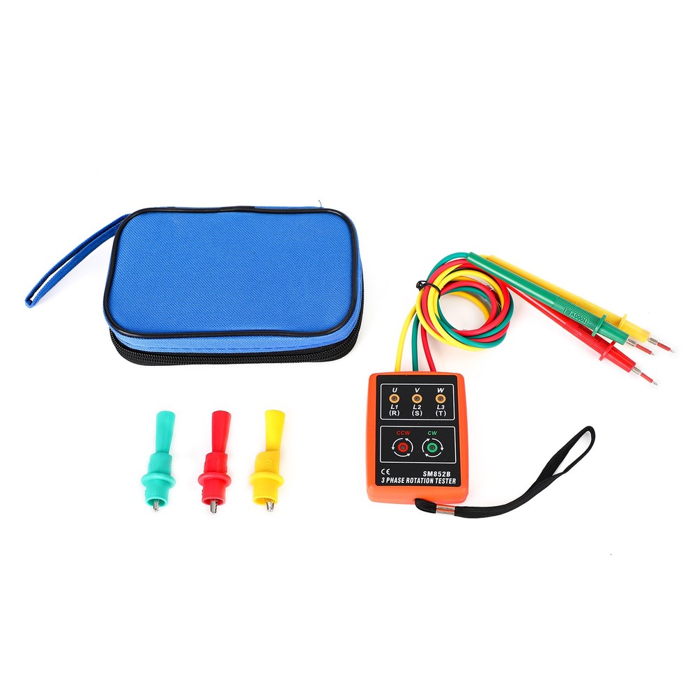 3 Phase Sequence Rotation Tester LED Indicator Detector Meter Checker SM852B