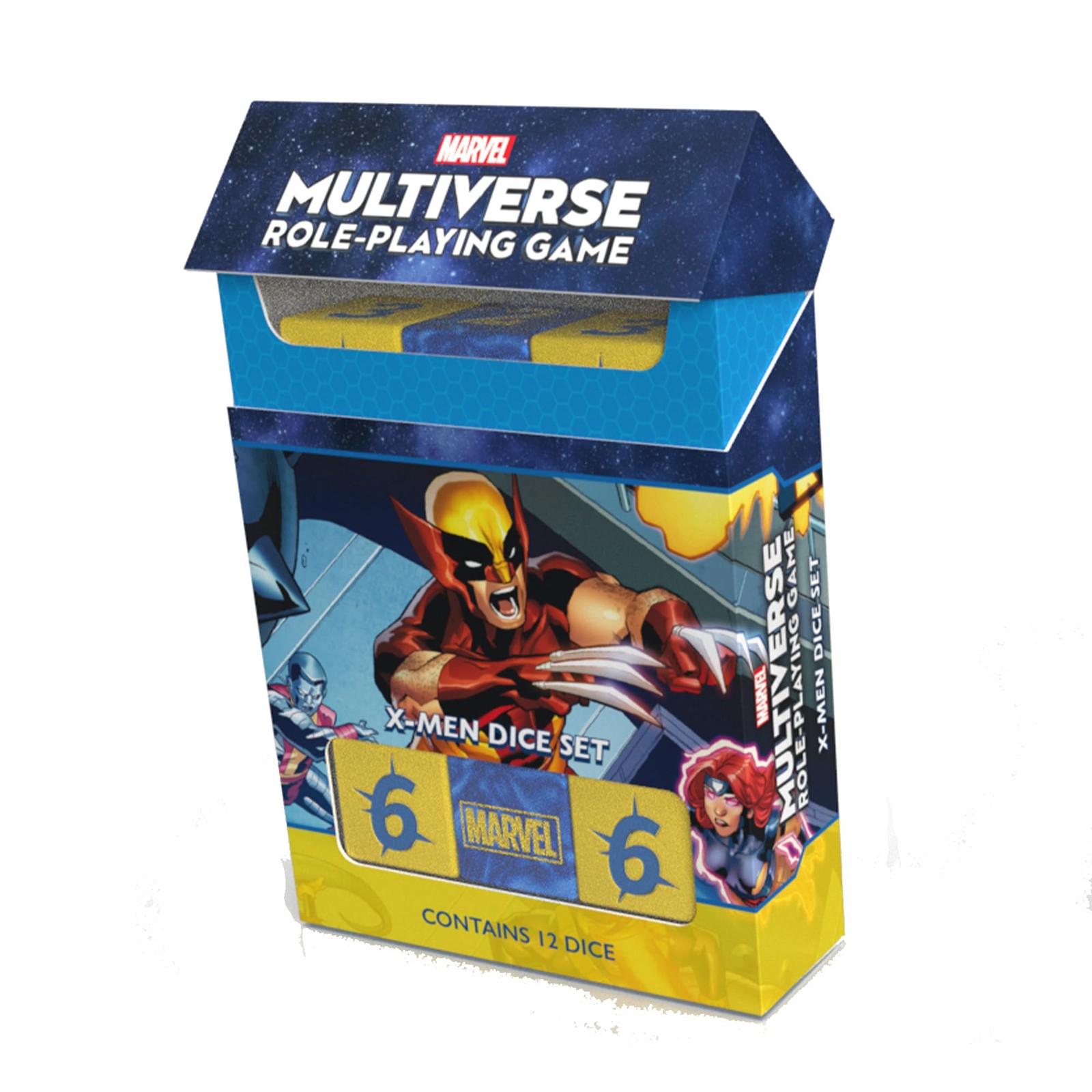 Marvel Multiverse RPG X-Men Dice Set - 12 Custom Acrylic Dice with X-Men Them...