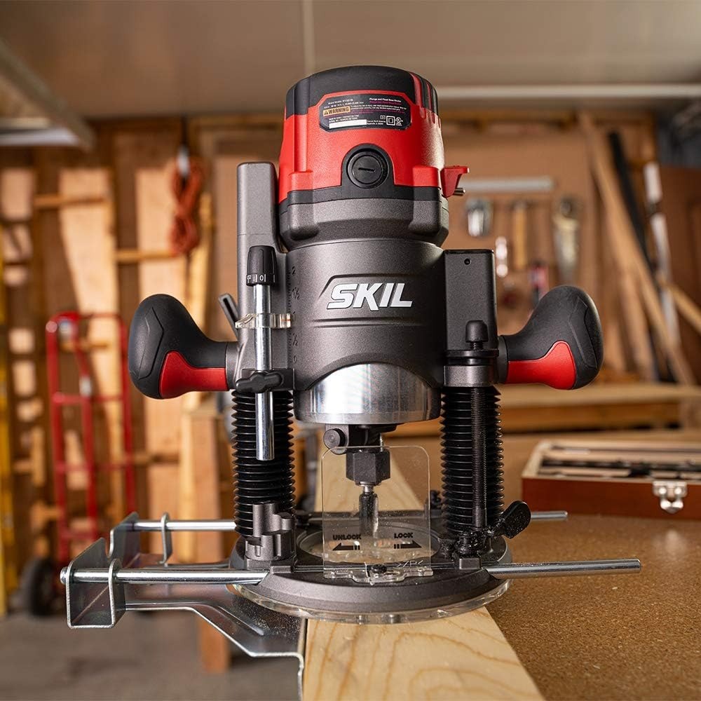 14 Amp Plunge and Fixed Base Router Combo Kit with Variable Speed