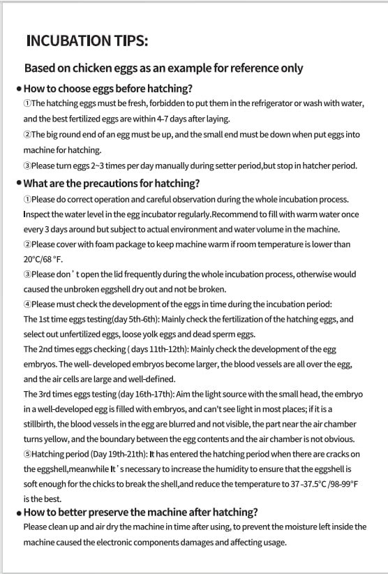 Compact 12 Egg Hatching Incubator with Auto Water & LED Candle Functionality