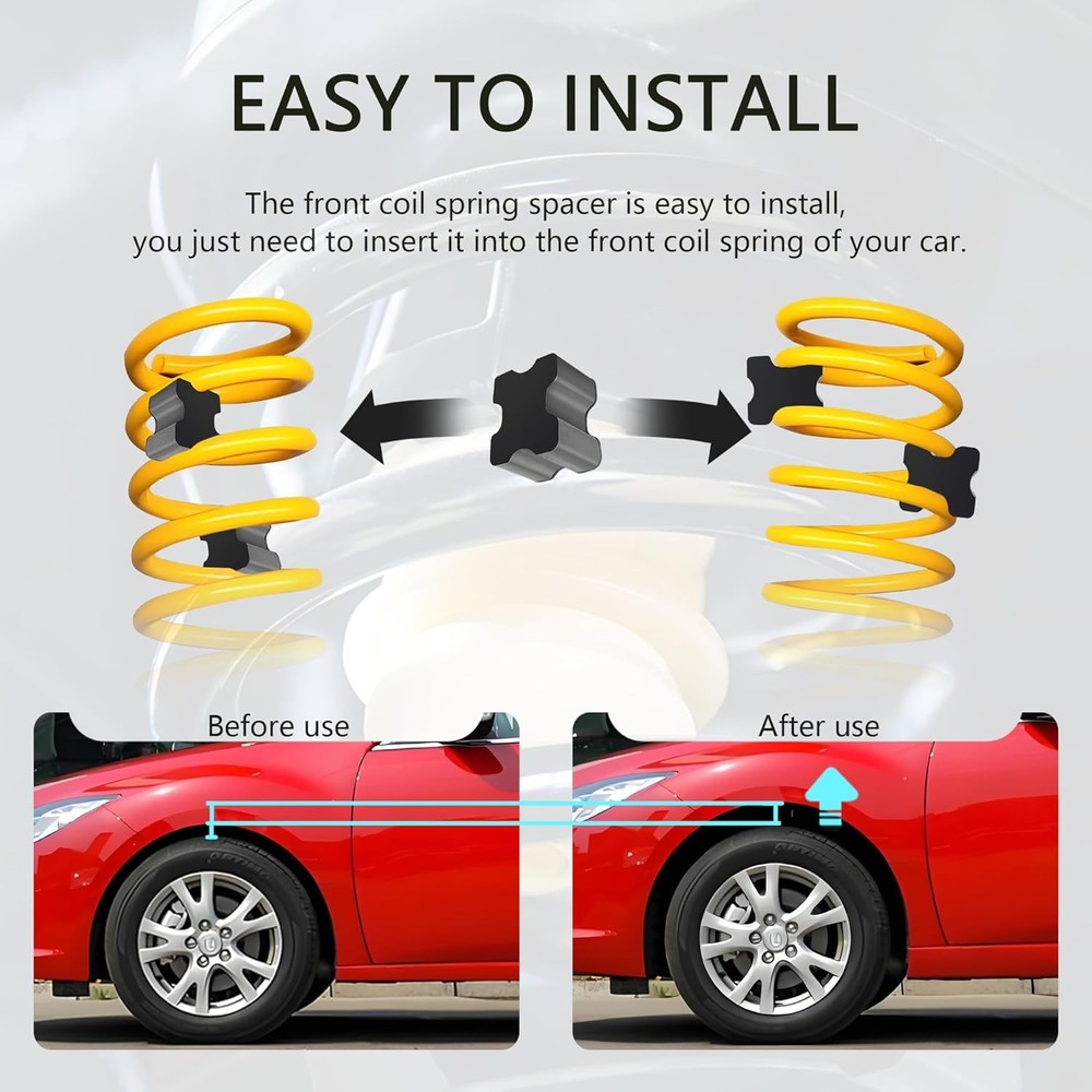 4PCS Rubber Coil Spring Spacers,Heavy Duty Front Booster Kit