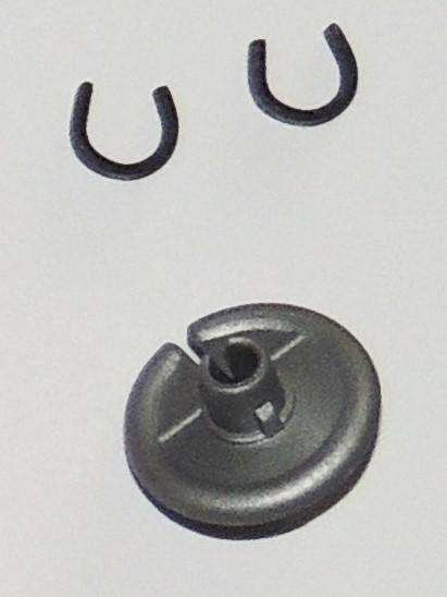 2 SILVER - Soft FLEX KISSER BUTTONS With Clips Archery Bow String Bowstring F/SH