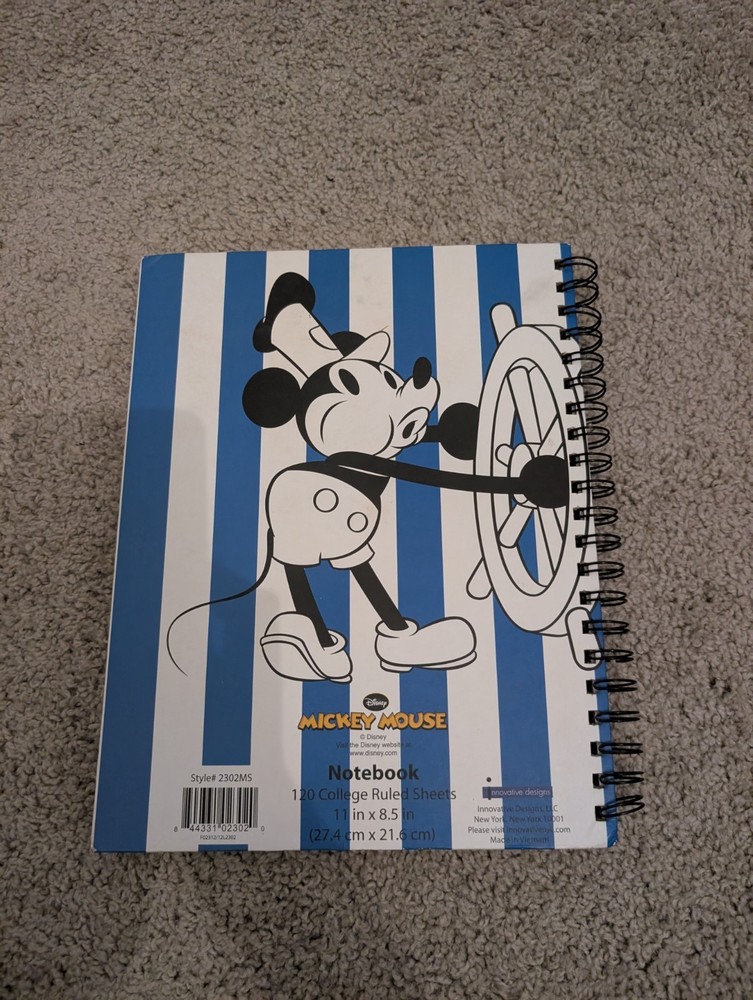 Steamboat Willie notebook