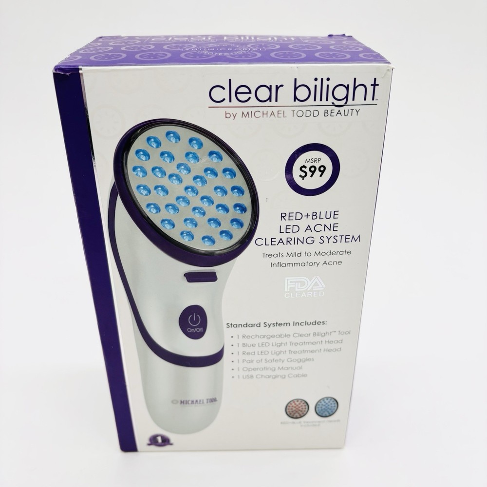 Michael Todd Clear Bilight Red Blue LED Acne Clearing System NIB