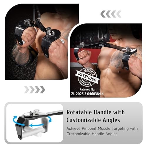 Lat Pull Down Bar Set with 360° Rotatable Handles, Lat Pulldown Attachments