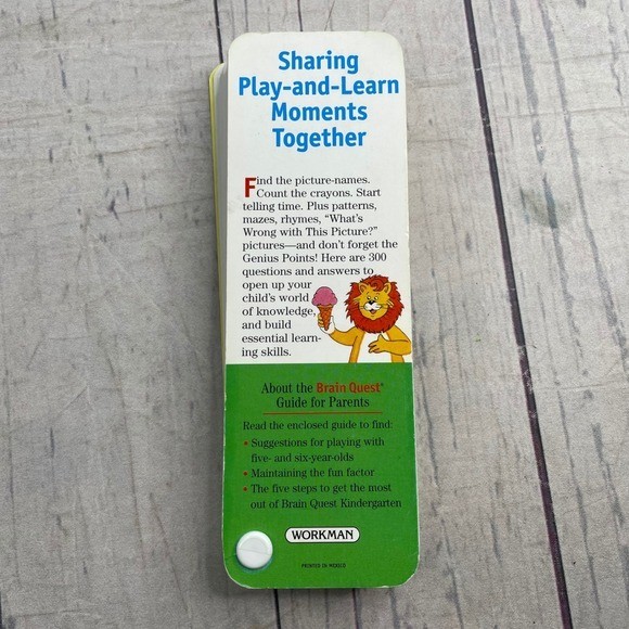 Brain Quest Kindergarten Revised 3rd Edition Deck 2 Ages 5-6 300 Questions