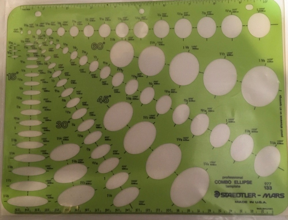 Staedtler Mars Professional Combo Ellipse Template # 977 133