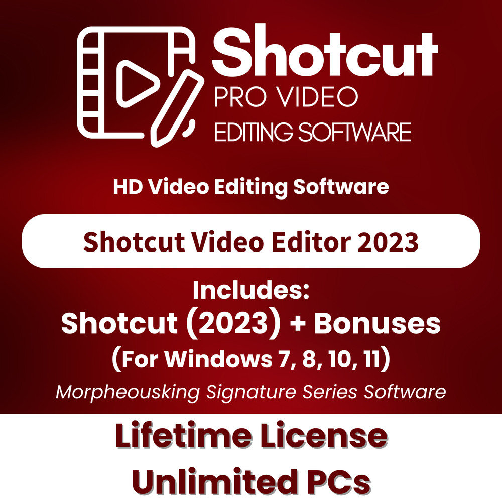 Shotcut PRO 2023 Video Editing Software Full Version DVD Lifetime for Windows