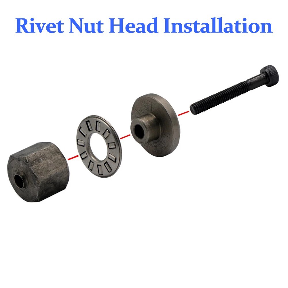 Hand Rivet Nut Gun,Head Nuts Simple Installation Manual Riveter Rivnut Tool Kit