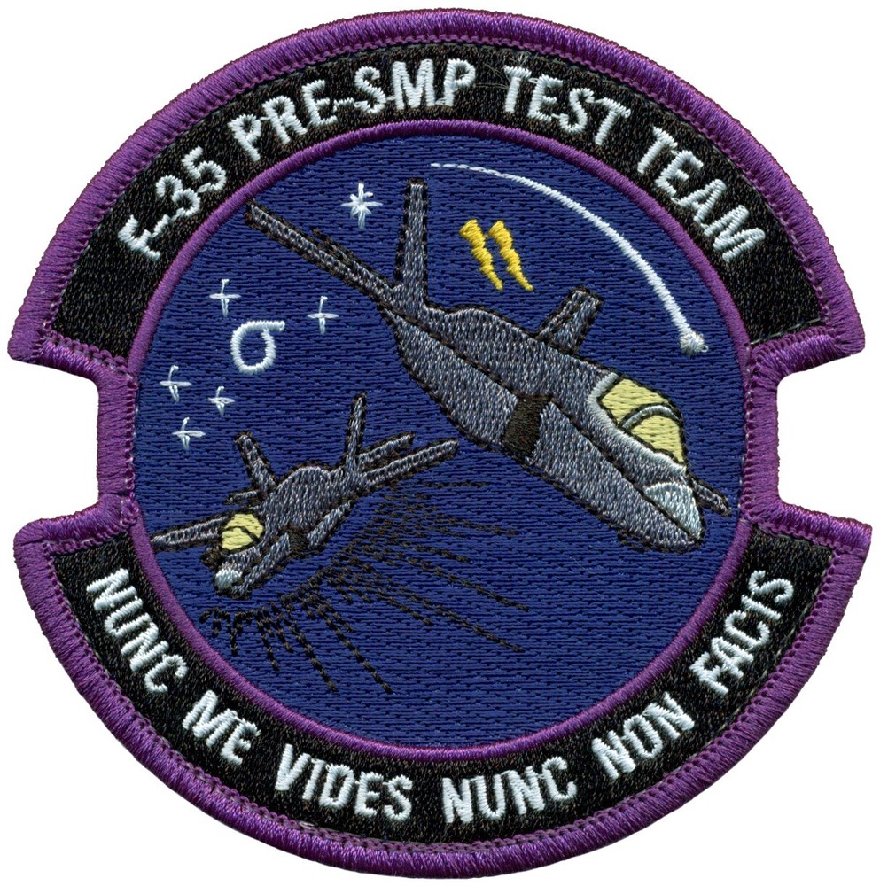 USAF 461st FLIGHT TEST SQUADRON – F-35 JSF PRE-SMP TEST TEAM PATCH