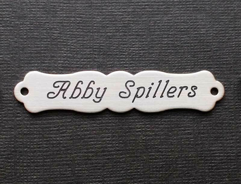 SADDLE PLATE ORNATE Small Halter Solid Nickel Silver Custom Engraved