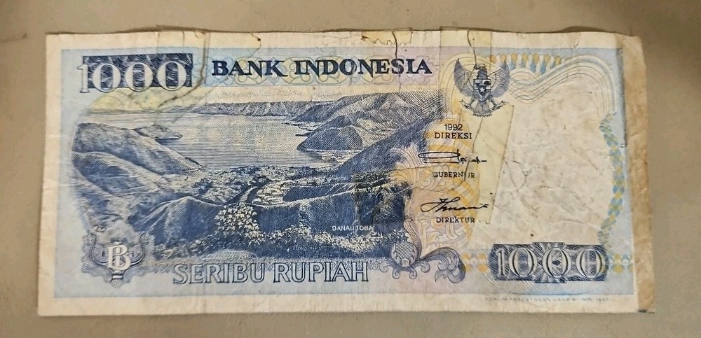 1992 Indonesia 1000 Rupiah Note