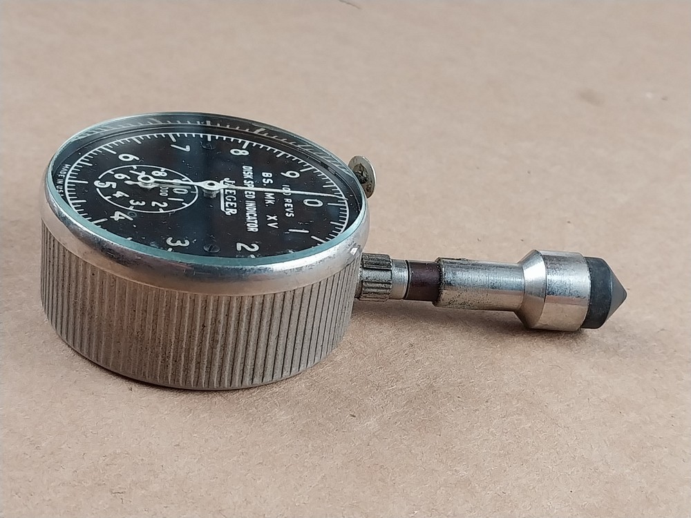 Vintage Jaeger Watch Co Tachometer Disk Speed Indicator