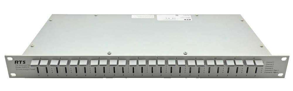 RTS TW Intercom System Model SAP612 Source Assign Panel F01U118535