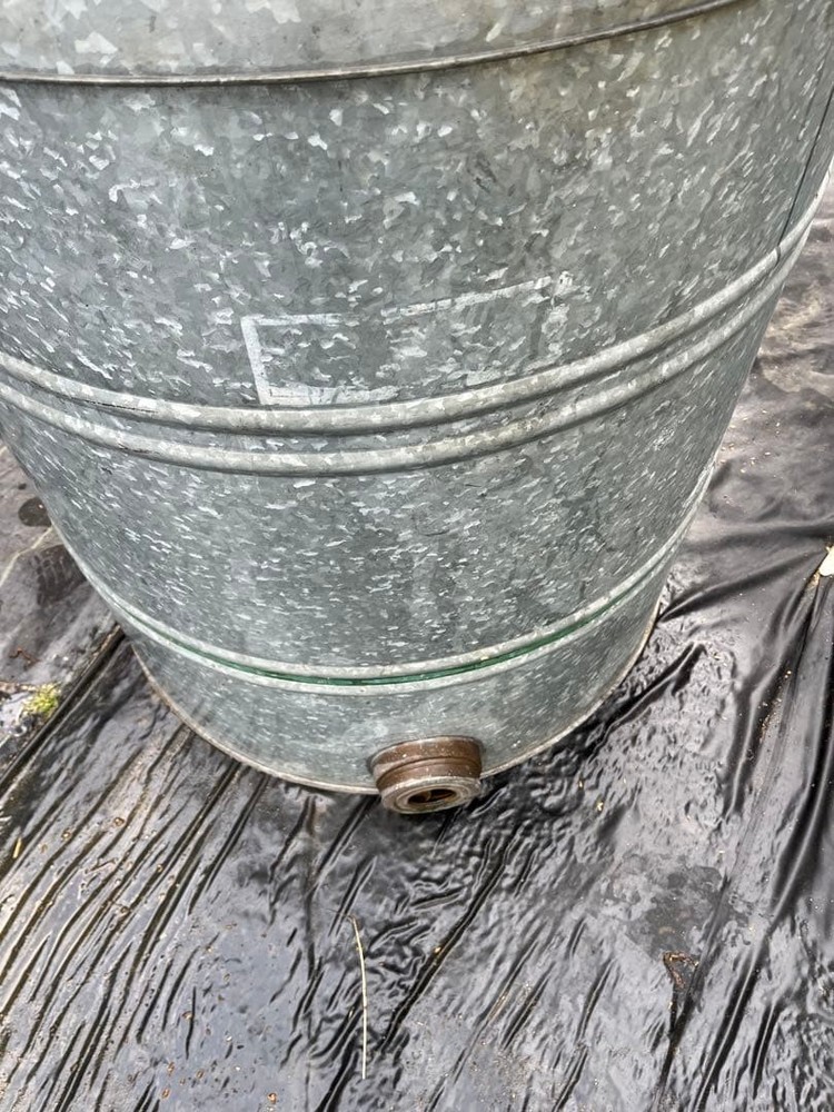 Tin can rice bin retro large
