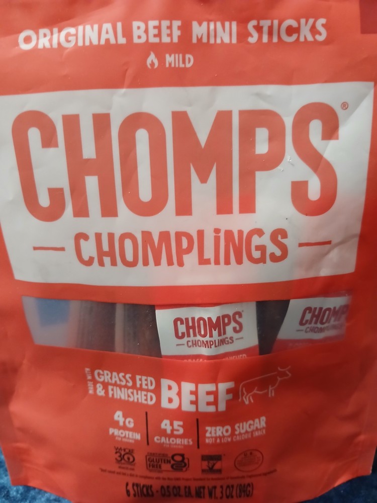 Chomps: Chomplings - Original Beef Mini Sticks - Mild - 6 Count/3 oz.