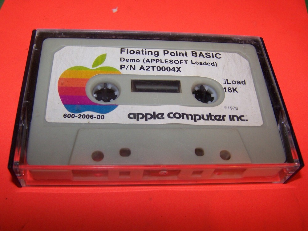 APPLESOFT IIa 1977 Microsoft Cassette P/N A2T0004X & Floating Point BASIC Demo