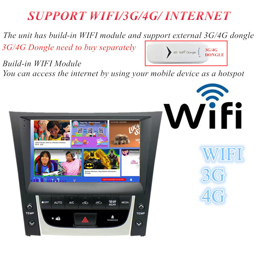 9" Stereo Radio GPS Wifi FM For Lexus GS GS300 GS350 GS430 GS450 GS460 2005-2011