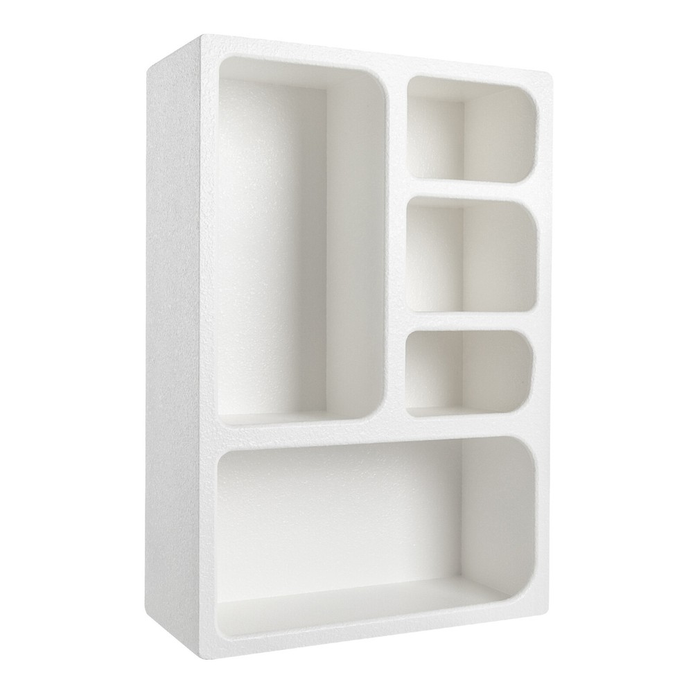 Storage Cabinet MDF Modern store frames Shelves for Home Decor 5 Compartments US