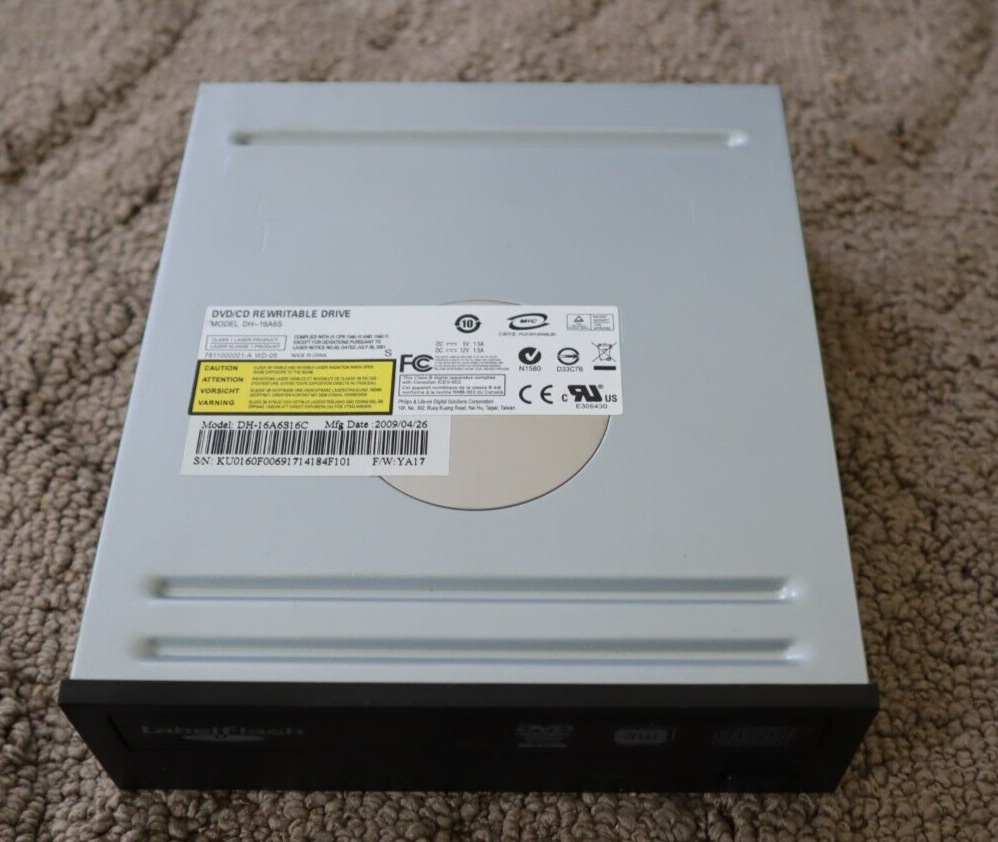 Philips & Lite-on Digital Solution Corp. DVD/CD REWRITEABLE DRIVE MDL # DH-16A6S