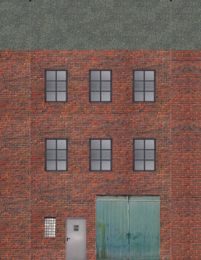 10 Strorefront Rear Side Flat Buildings for Backgrounds for O Scale Train Layout