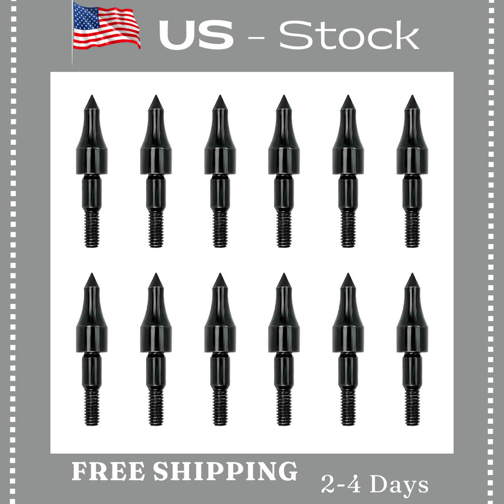 12pcs 100 Grain Field Points Target Practice Crossbow Arrow Points Arrow Tips