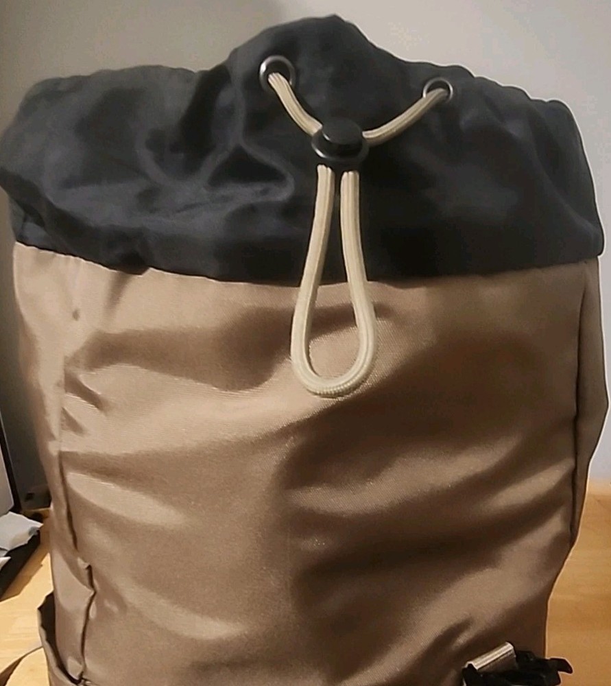 Goodfellow & Co 18.5" Backpack W/Buckles Multi Pouch And Drawstring Close Khaki