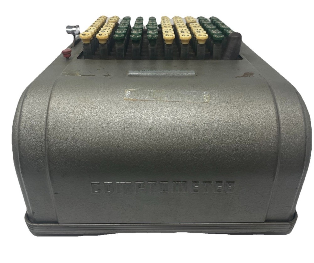 Vintage Felt & Tarrant Victor Comptometer Mechanical Adding Machine w/ Cover