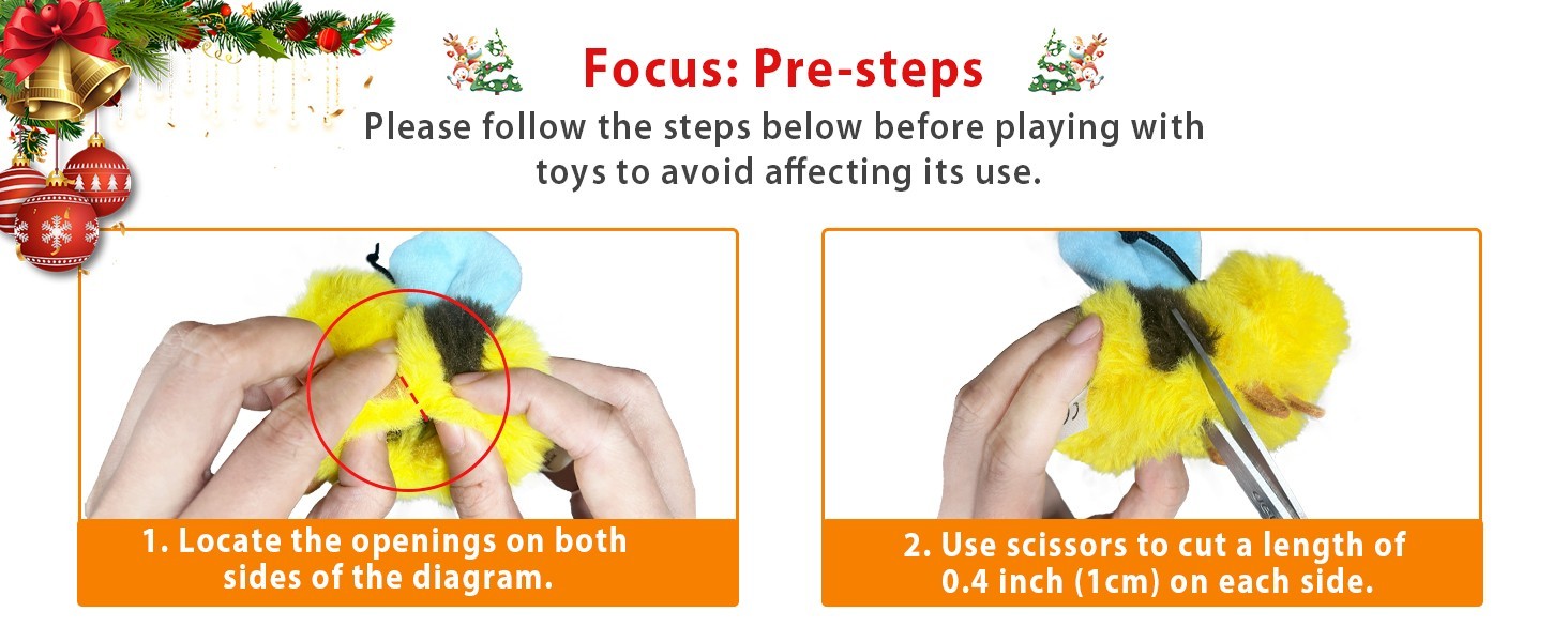 Cat Toy, Motion Activated, Flapping and Chirping Cat Toy with Catnip (Moving Bee