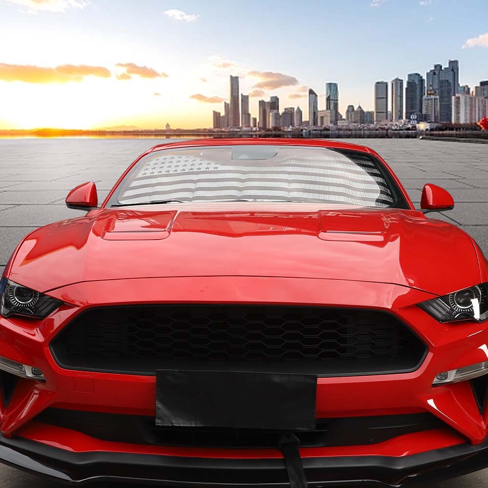 Windshield Visor SunShade Sun Shade US Flag Pattern For Ford Mustang 2015-2020