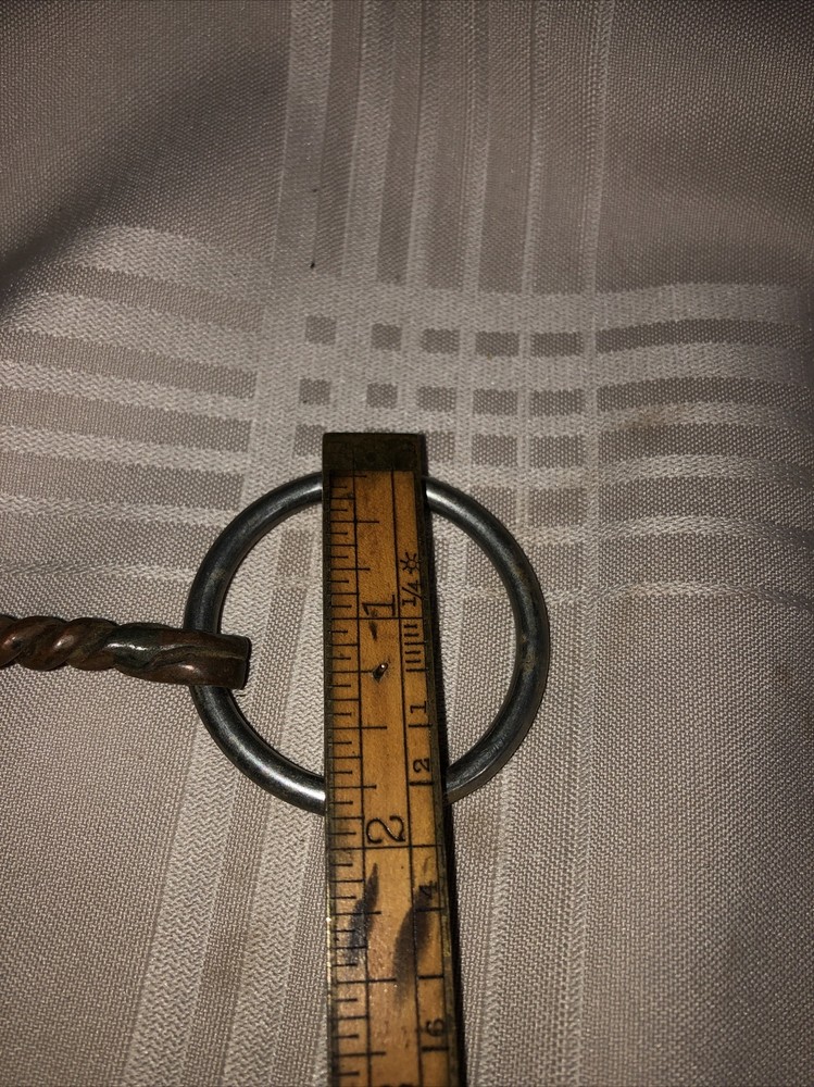 5.25” Snaffle Twisted Copper Metal Loose Ring 2”