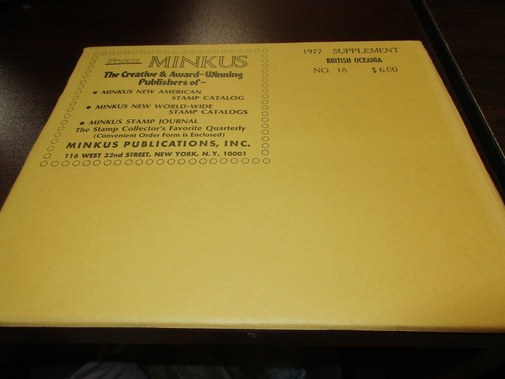 "MINKUS" 1977  SUPPLEMENT  BRITISH OCEANIA  #18  W/FREE SHIPPING!!!