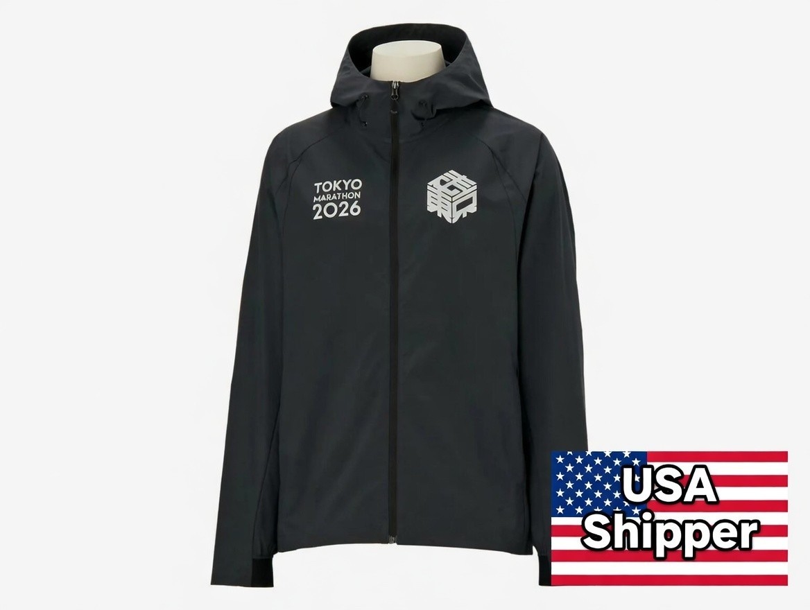 ASICS TOKYO MARATHON 2026 Limited JACKET Performance BLACK NEW USA SHIPPER!!!!