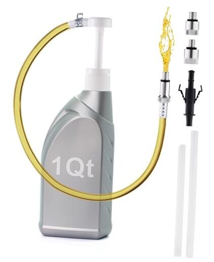Fluid Pump for Standard Quart Bottles, 8cc Pump per Stroke, White, Quart Pump