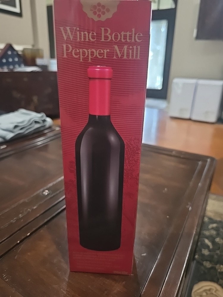 New In Box Pepper Mill Grinder Wine Bottle