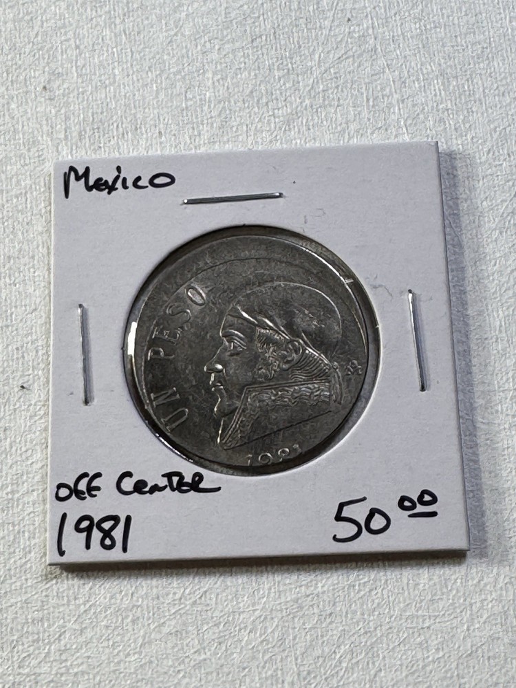 1981 Mexico 1 Peso Off Center Strike Error