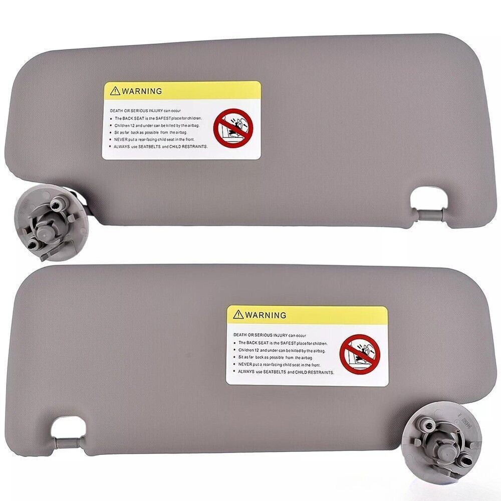 For Chevrolet Vehicles Gray Plastic Driver Passenger Side SUn VIsor Set