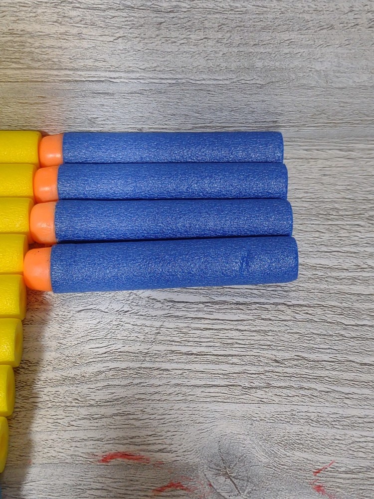 72 Yellow and Blue NERF Replacement Darts Refill Extra Flat Tip