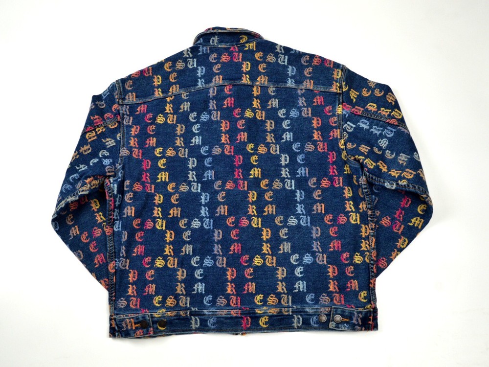Supreme Gradient Jacquard Denim Work Jacket SIZE-L Brand New