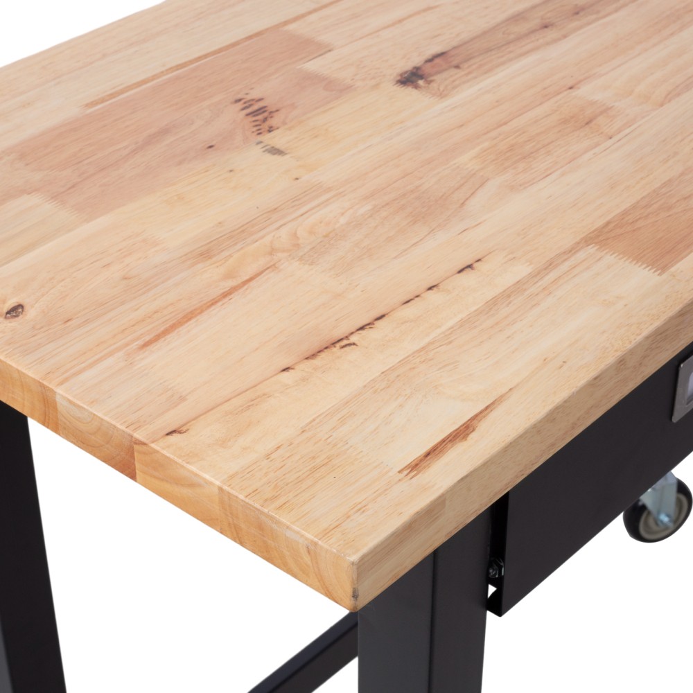 Work Table-Heavy Duty Rolling Workbench w/Storage Drawer,Garage/Office Multi-Use