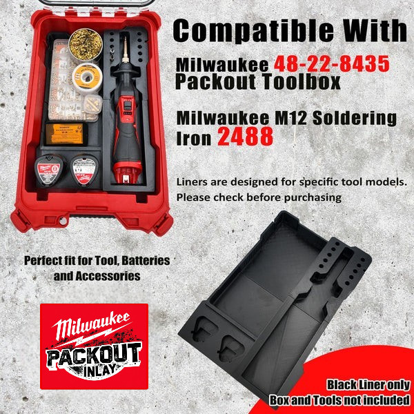 Milwaukee M12 Soldering Iron Insert for Packout Organiser