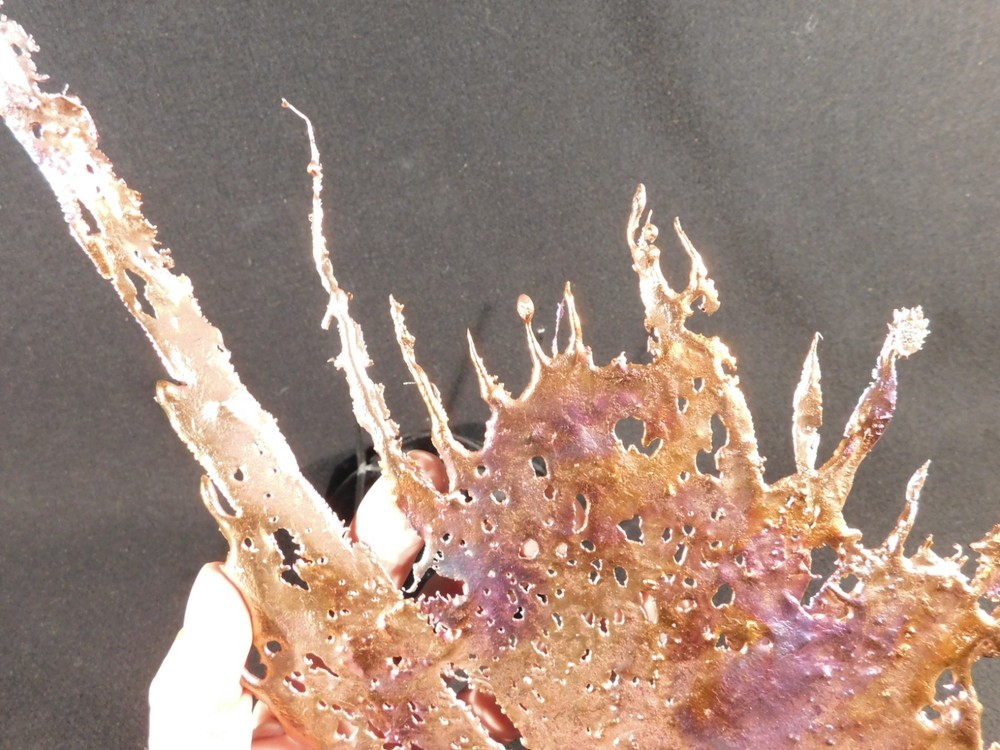 BIG! Bright Solid Solid COPPER Splash ART Sculpture Arizona 335gr