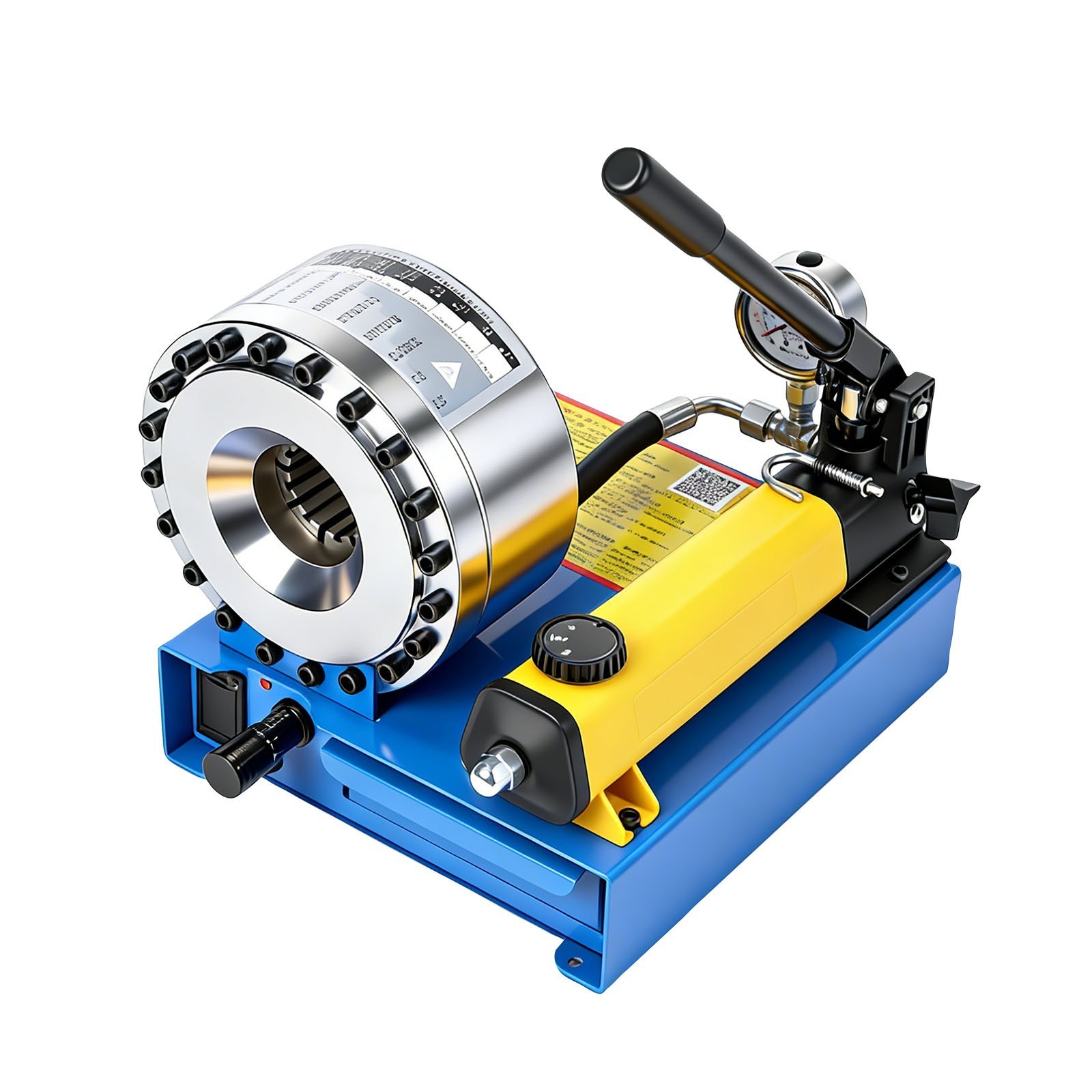 5600KN Hydraulic Hose Crimper Pipe Clamping Machine w/8 Sets Dies 10mm-30mm