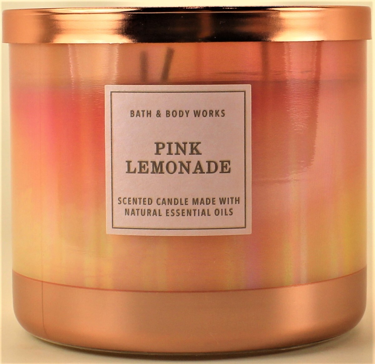 Bath & Body Works White Barn PINK LEMONADE 3 Wick 14.5 Oz Scented Candle