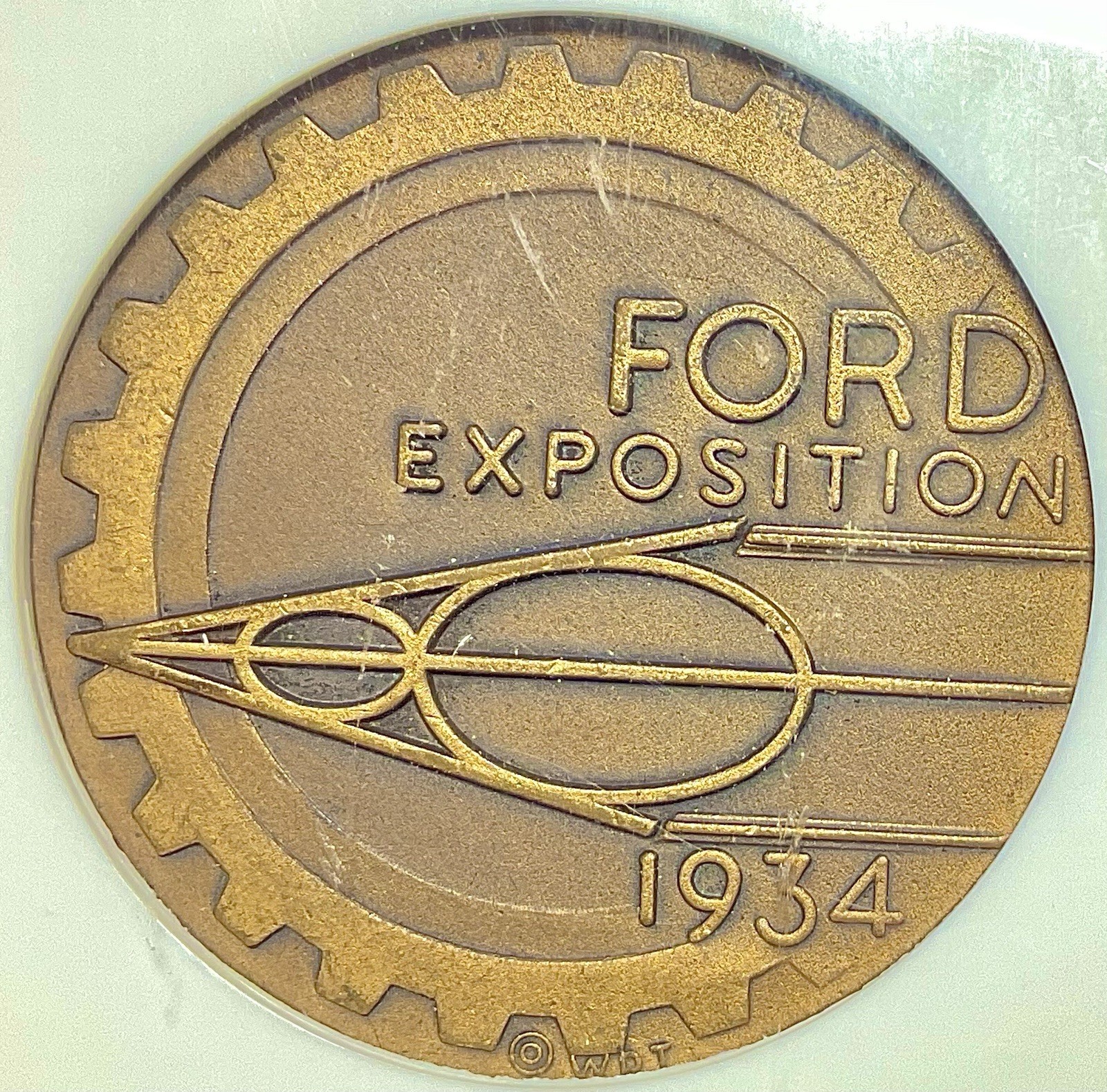 1934 Century of Progress Ford Medal Chicago HK-466 NGC MS63 BN So-Called $1