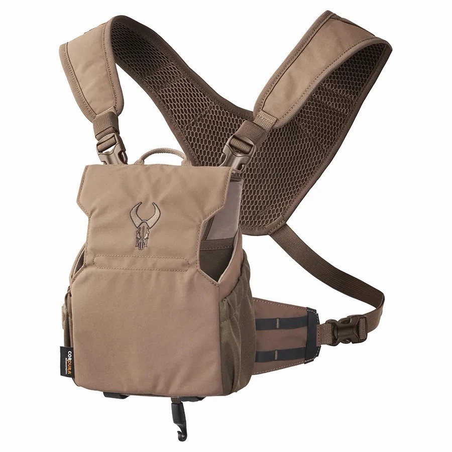 Badlands Bino AXS Binoculars Chest Harness Case - Mud (Tan) - MEDIUM